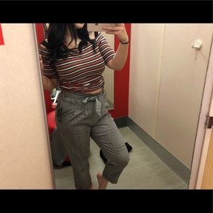 Plaid ankle cut pants!